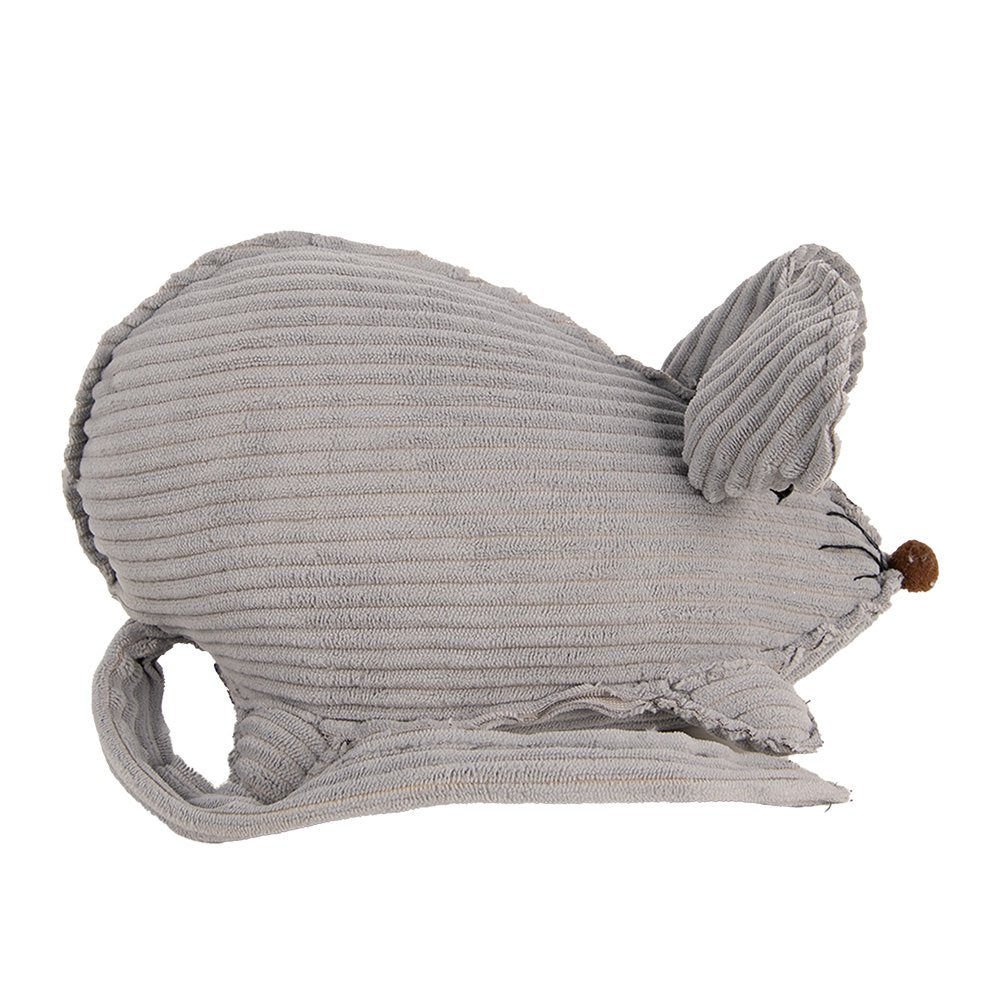 Deurstopper Muis 28x15x16 cm Grijs Synthetisch