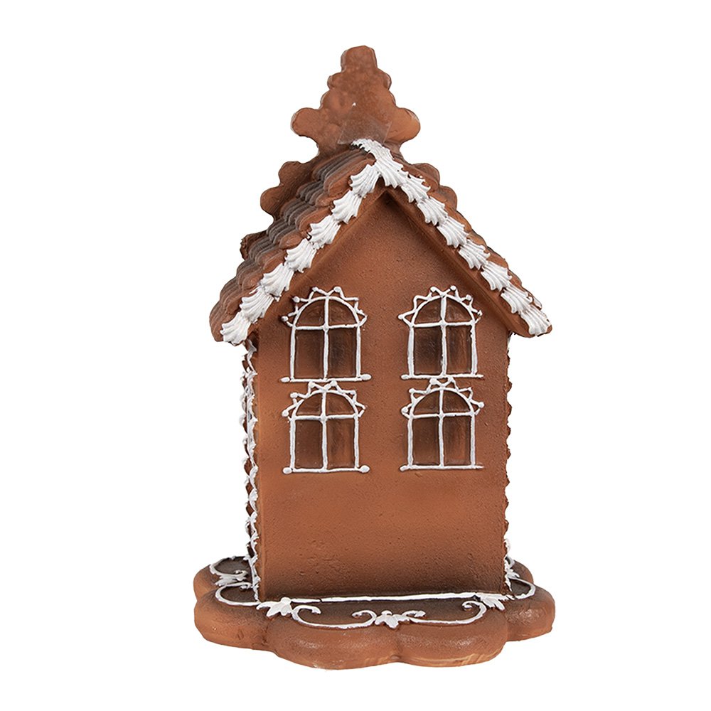 Gingerbread house with LED 20 cm Brown Polyresin Gingerbread house