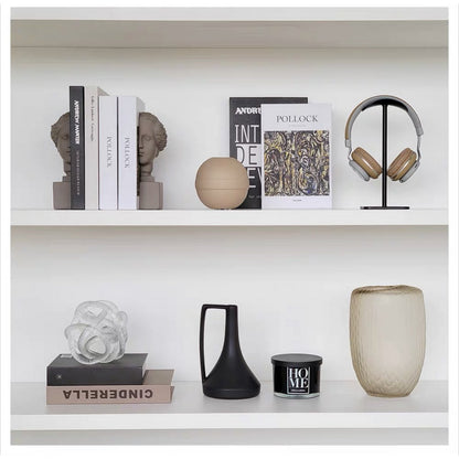 Glazen sculptuur geknoopt Ø10 cm wit