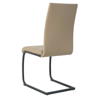 Stoelenset 2 stuks kunstleer sledeframe