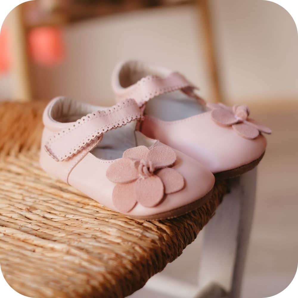 Babyschoenen barefoot lamsvlees klittenband