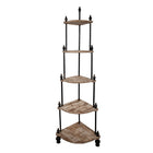Rack Brown, Wood and Metal 45x45x184 cm