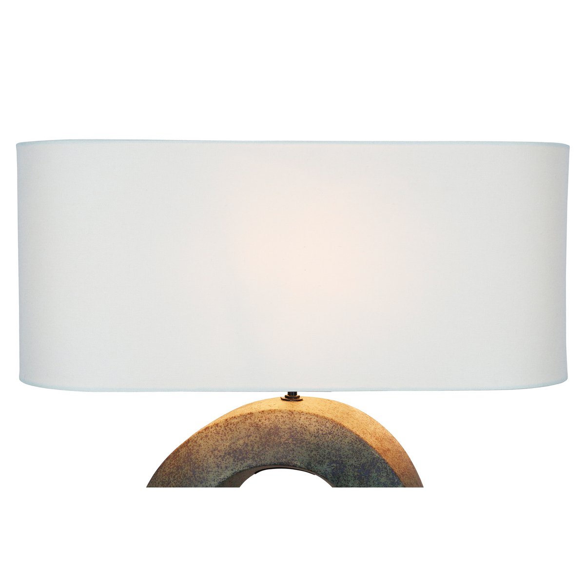 Tafellamp keramiek linnen groen beige 55 cm