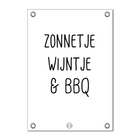 Garden poster sunshine wine BBQ white