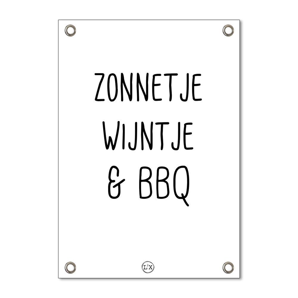 Garden poster sunshine wine BBQ white