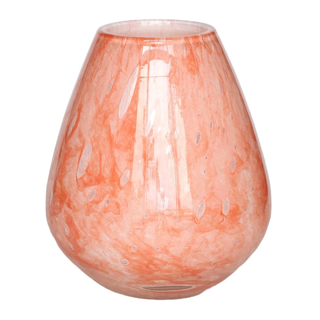 Vaas 20x18 cm roze glas