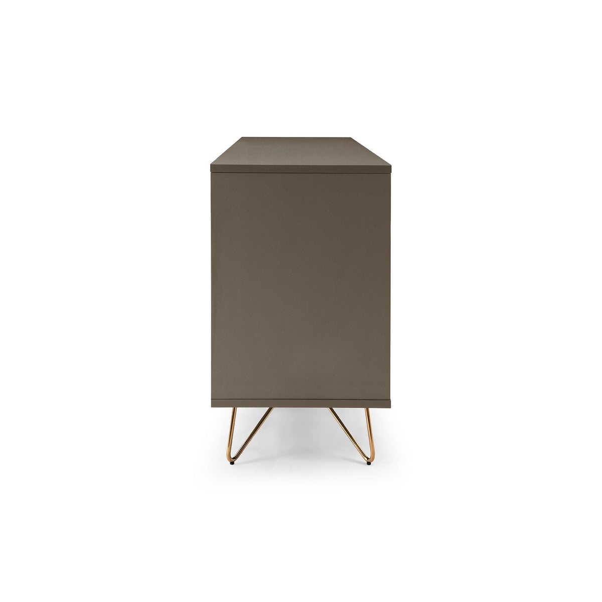 Dressoir 150x40x70 cm grijs goud bruin