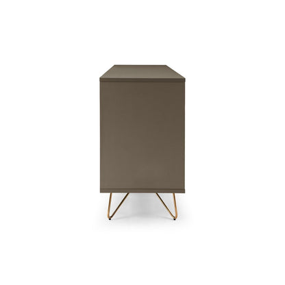 Dressoir 150x40x70 cm grijs goud bruin