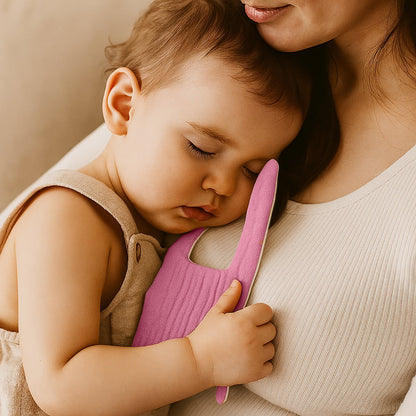 Pink organic cotton changing mat