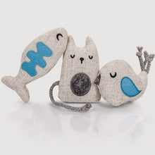 NE & No® Cat Toys with Valerian, 3-series set of play animals with 9 valerian sachets (1.5 g each), refillable, can be restored