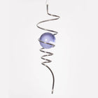 Windspinner spiraalstaart 47 cm roestvrij staal glas paars