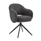Fauteuil draaibaar cordoptiek grijs zwart