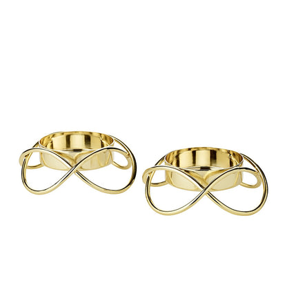 Kandelaars goud set van 2 H 3 cm Ø 10.5 cm