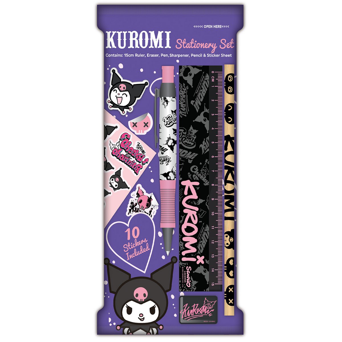 Sanrio Kuromi - briefpapier set 6 delen