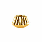 Kandelaar keramiek goud 9,5x9,5x6 cm