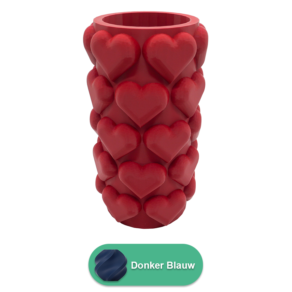 3D vaas hartjes 20 cm PLA