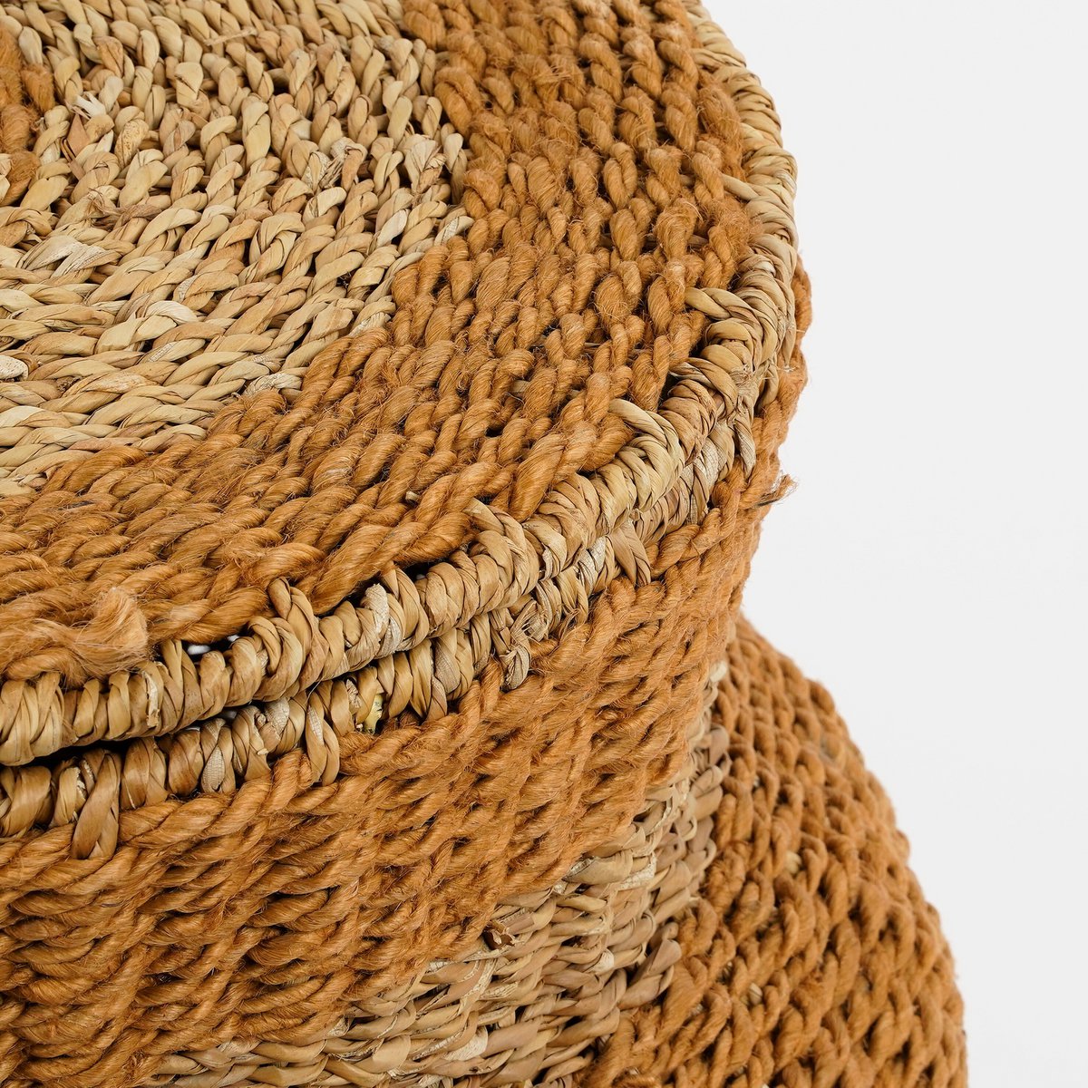 Opbergmand jute 55x55x48 cm geel