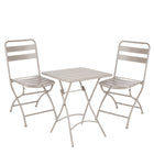 Evita Bistro Set of Three Metal Brown for Patio
