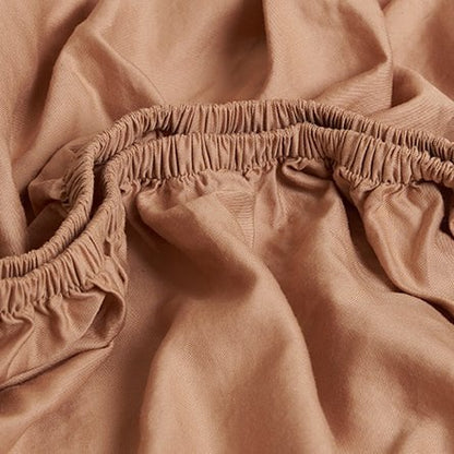 Hoeslaken TENCEL™ Lyocell twill peach