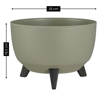 Plantenbak 33x18.5 cm lichtgroen gerecycled plastic