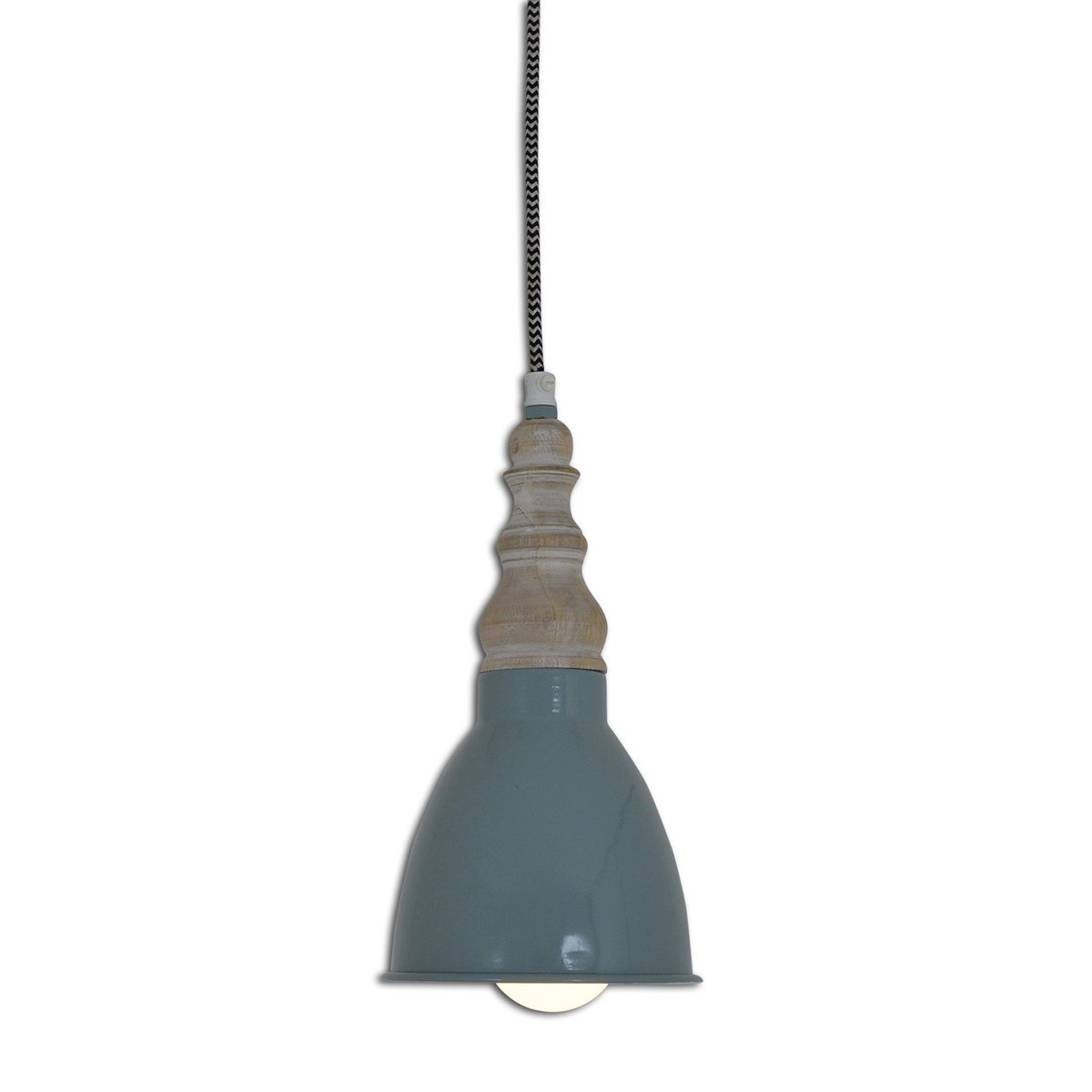 Delhi Retro Klassieke Metaal Hanglamp Grijsgroen E27