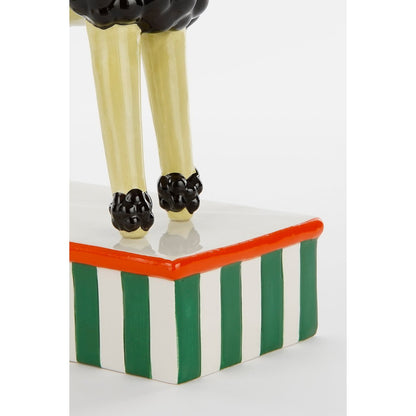 Candlestick Dog - L24 x W11 x H29 cm - Ceramic - Light yellow