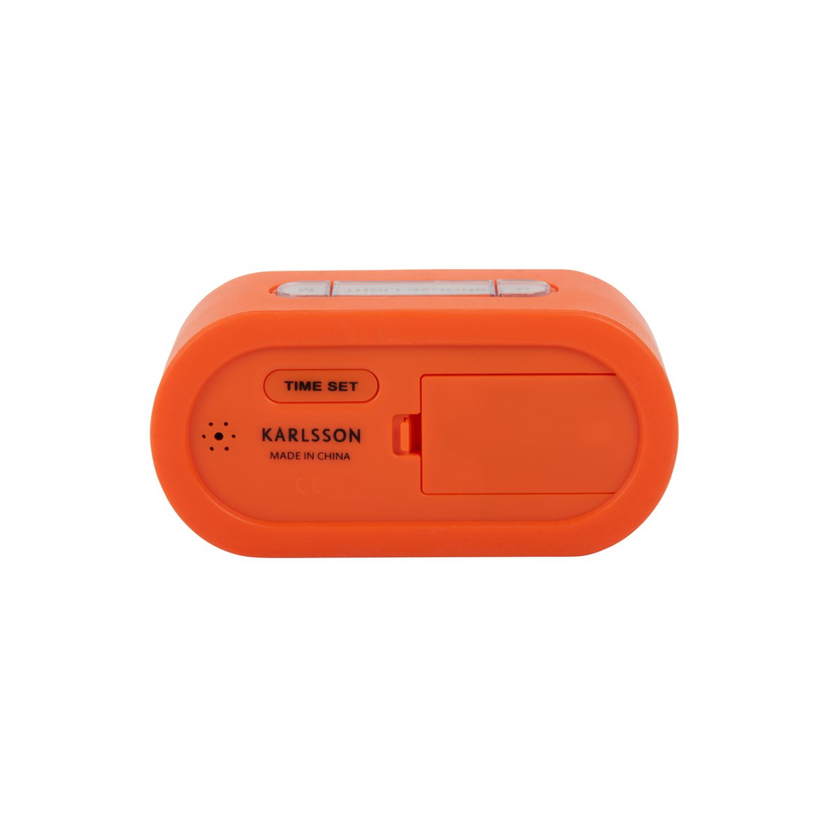 Wekker Karlsson Gummy oranje 14x7 cm silicone