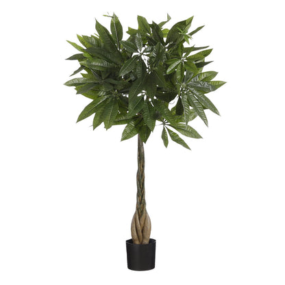 Kunstplant Pachira 80x60 cm echt houten stam