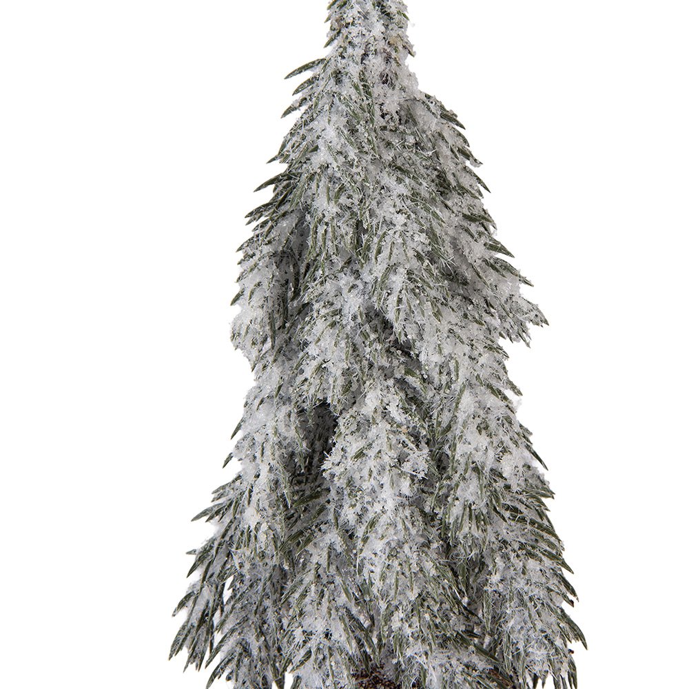 Mini kunstkerstboom Ø 12x32 cm groen hout