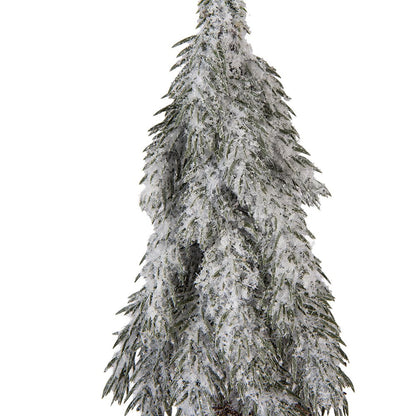 Mini kunstkerstboom Ø 12x32 cm groen hout
