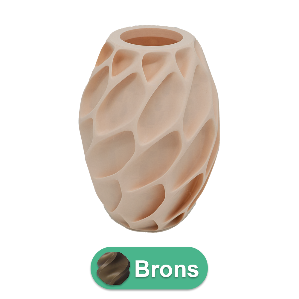 Oruna 3D vaas - 3D geprinte vaas - Duurzaam PLA - Geschikt voor kunstbloemen