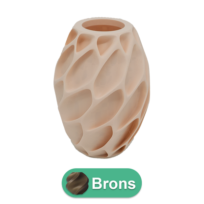 Oruna 3D vaas - 3D geprinte vaas - Duurzaam PLA - Geschikt voor kunstbloemen