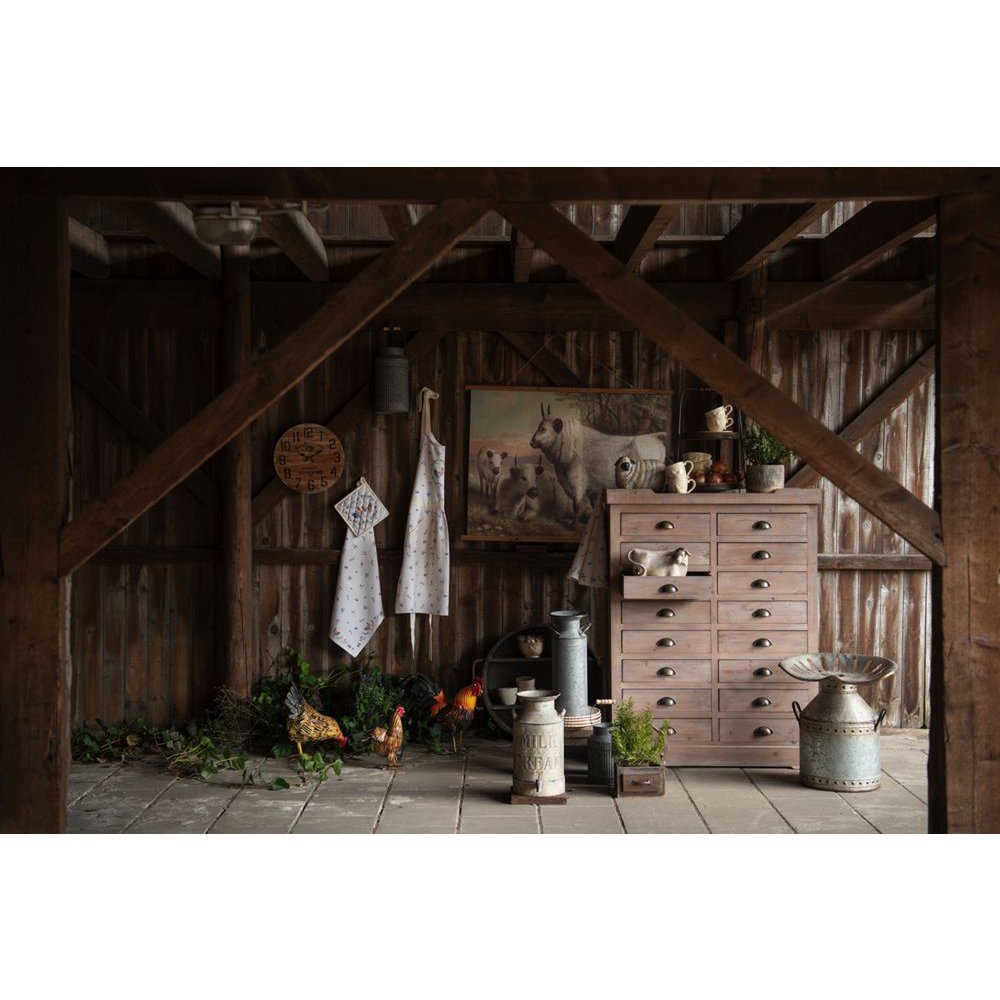 Wall hanging 100x75 cm Brown Linen Cow Wall Hanging