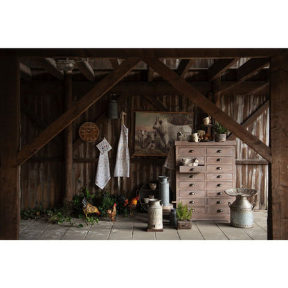 Wall hanging 100x75 cm Brown Linen Cow Wall Hanging