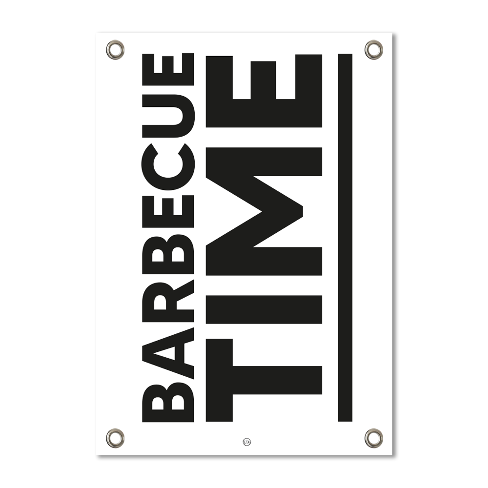 Garden poster BBQ time white