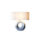 Table lamp ceramic/linen blue/white