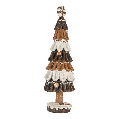 Decoratie Kerstboom Ø 12x39 cm Bruin Kunststof