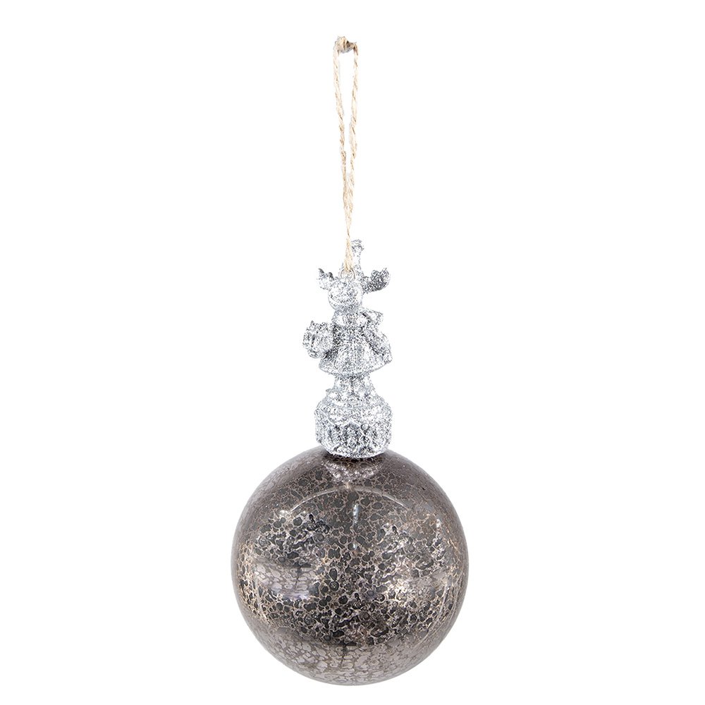 Christmas Ball Ø 7 cm Silver-colored Glass Christmas Decoration