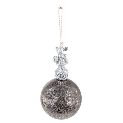 Christmas Ball Ø 7 cm Silver-colored Glass Christmas Decoration