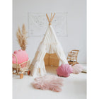 Shabby Chic Tipi Tent With Ruffles For Nursery Decoration