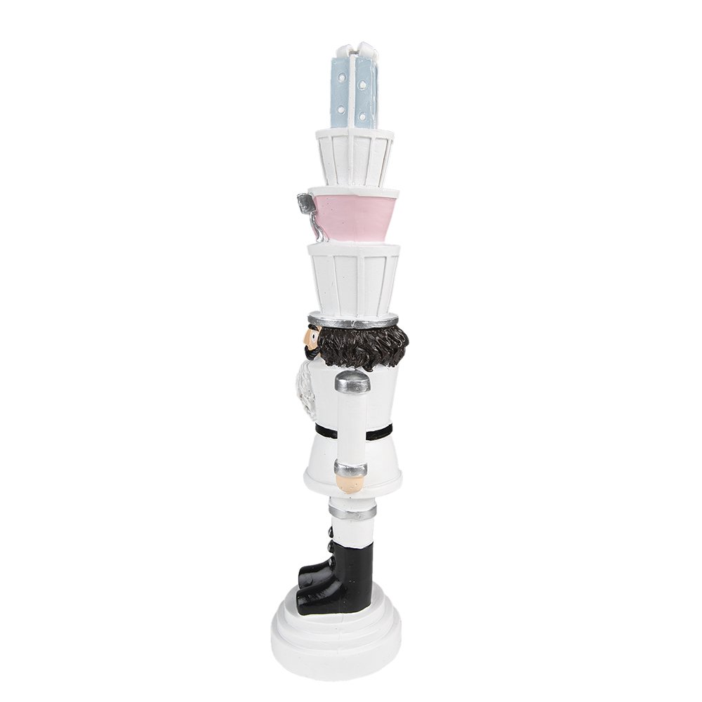 Notenkraker 33 cm wit polyresin
