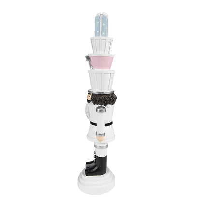 Notenkraker 33 cm wit polyresin
