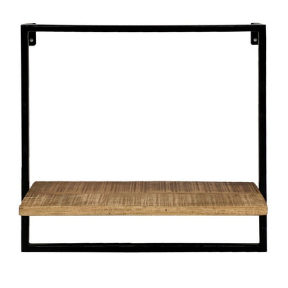 Hangplank Boekenplank 50x50x25 Metalen Frame Zwart