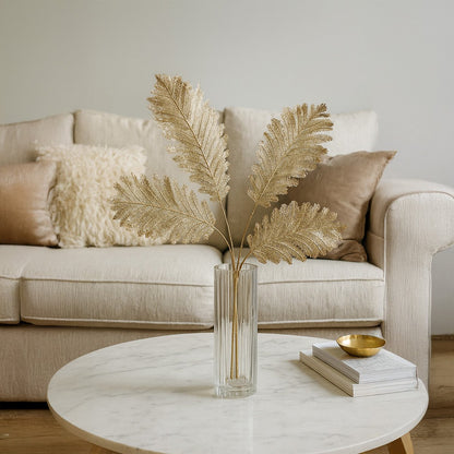 Decoratieve bloem 90 cm goud kunststof
