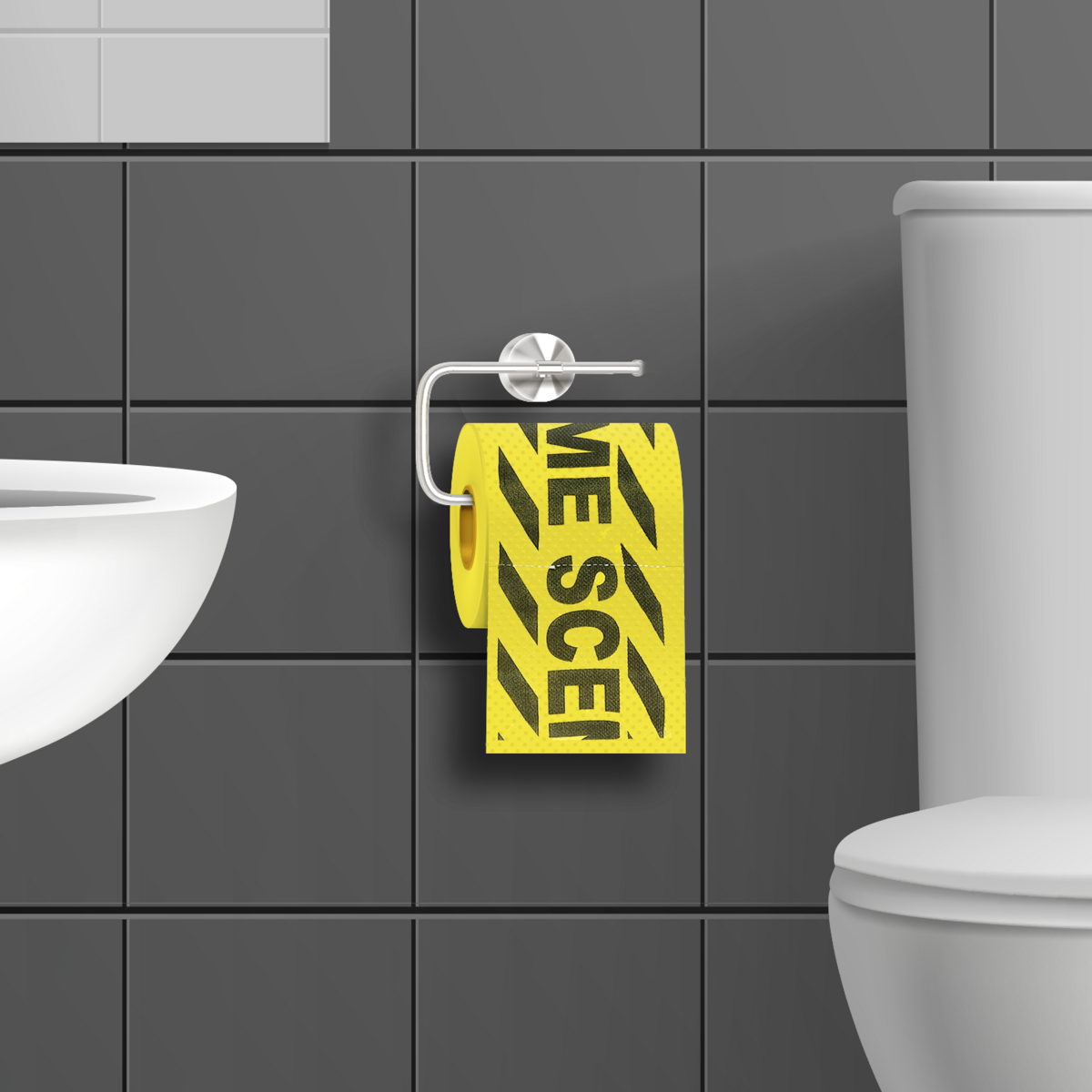 WC-papier Crime Scene geel