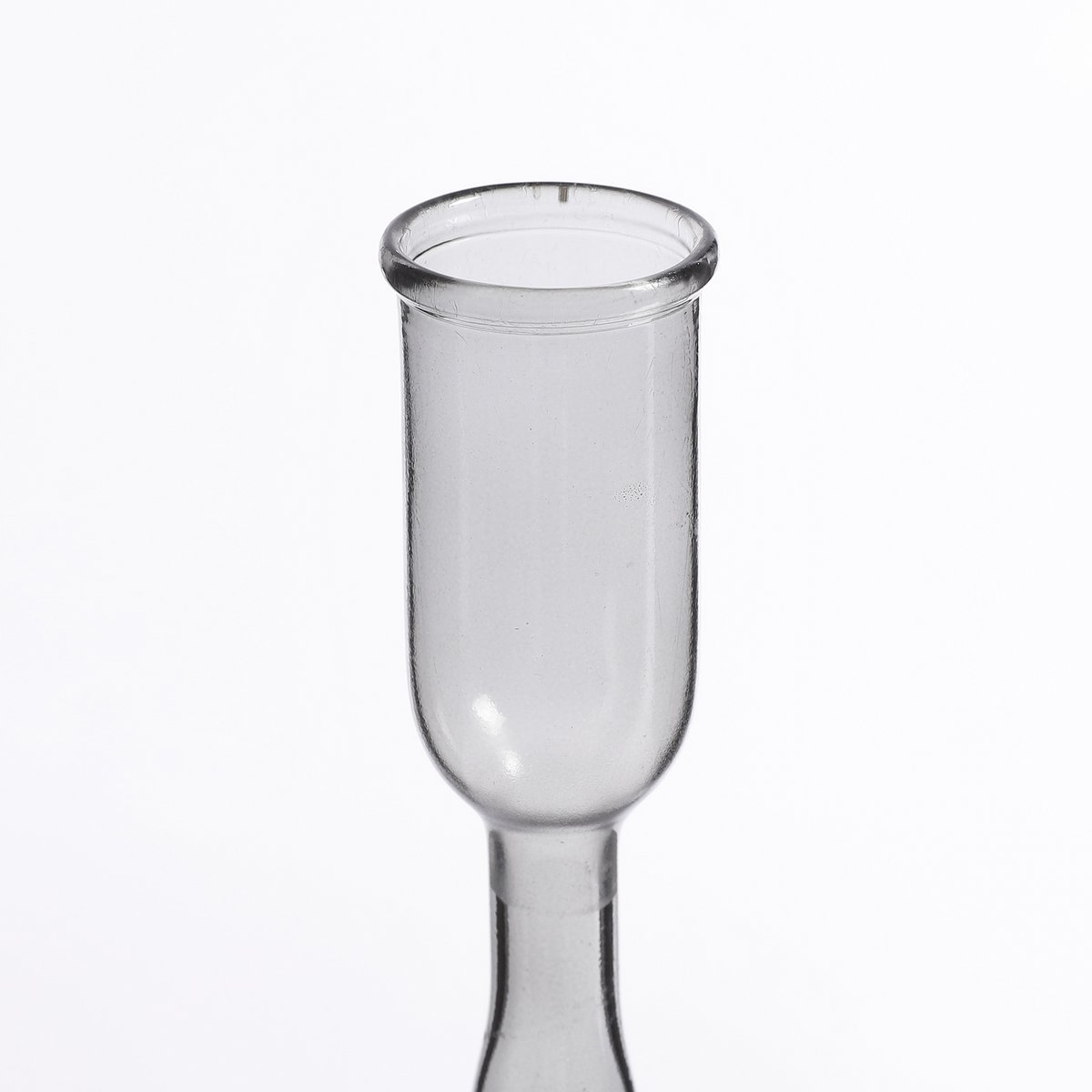Kandelaar 33 cm glas donkergrijs