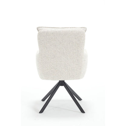 Fauteuil structuurstof beige 60x67x93 cm