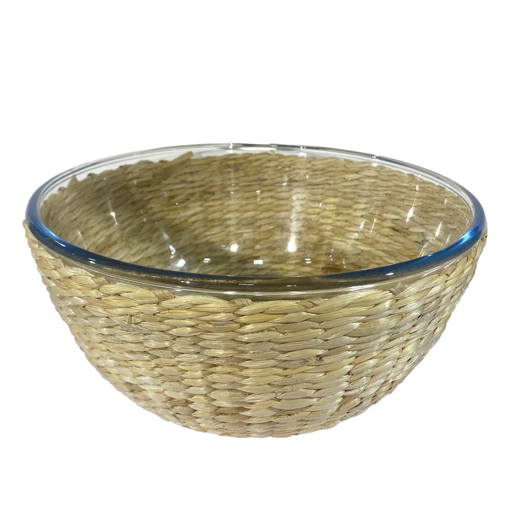 Rattan schaal 27x27x12.5 cm