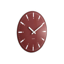 Wandklok 35 cm rood