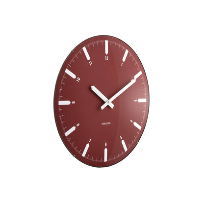 Wandklok 35 cm rood